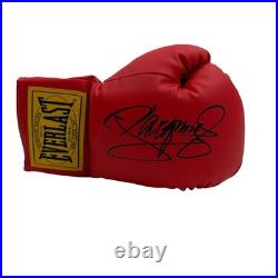 Autographed/Signed Mannny Pacquiao Pac-Man Red Everlast Boxing Glove Beckett COA