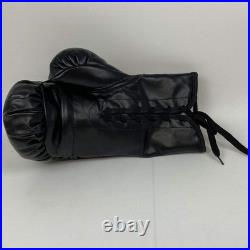 Autographed/Signed Mike Tyson Black Everlast Boxing Glove Athlete Holo COA
