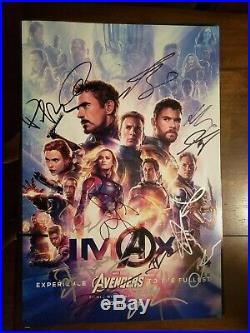 Avengers Endgame Signed Poster 12x18 Captain America, Thanos, Thor, 15 Signature