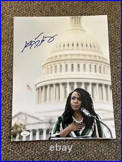 Ayanna Pressley Signed 11x14 photo Jsa COA The Squad MA Congress US autograph