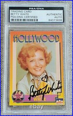 BETTY WHITE Golden Girls Signed 1991 Starline HOLLYWOOD Card AUTOGRAPH PSA/DNA