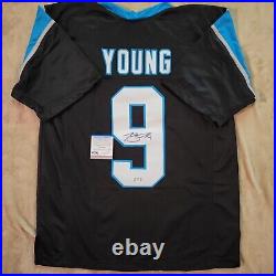 BRYCE YOUNG AUTOGRAPH SIGNED BLACK CAROLINA PANTHERS CUSTOM JERSEY With PSA