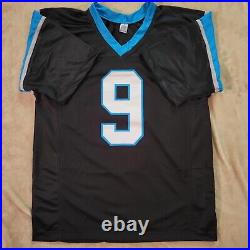 BRYCE YOUNG AUTOGRAPH SIGNED BLACK CAROLINA PANTHERS CUSTOM JERSEY With PSA