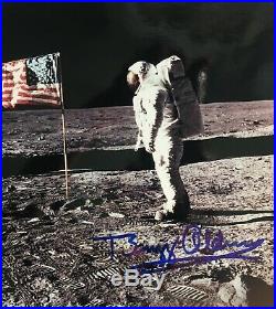 BUZZ ALDRIN Signed Photo Apollo, Lunar Surface with American Flag