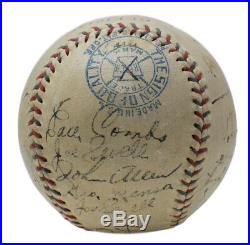 Babe Ruth Lou Gherig 1933 Yankees Team Signed OAL Baseball +20 PSA/DNA JSA