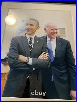 Barack Obama Joe Biden Signed Autographed Framed Cut PSA /DNA AUTHENTICATION WOW
