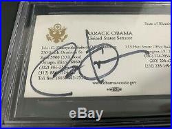 Barack Obama Signed Autographed Business Card President Slabbed Beckett Bas