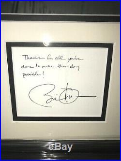 Barack Obama Signed Custom Framed Inscription Cut & Inauguration 8x10 Photo 1/1