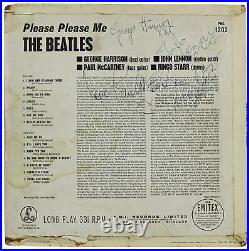 Beatles 4 Lennon, McCartney, Harrison & Starr Signed Parlaphone Album Cover BAS