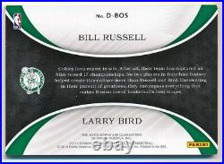 Bill Russell Larry Bird 2017/18 Immaculate Collection Dual Auto Sp Jersey# 06/25