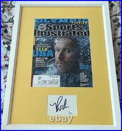 Bode Miller signed cut autograph & 2014 Team USA Olympic SI cover framed JSA COA