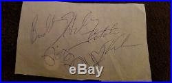 Buddy Holly Ritchie Valens Big Bopper Hand Signed Autograph Page with2COA's SALE