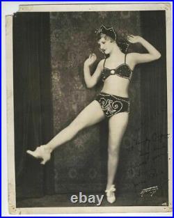 Burlesque striptease autograph rare photo signed showgirl 1920 s JANE VITALE