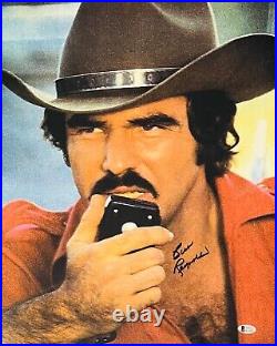 Burt Reynolds Signed 16x20 Smokey and the Bandit Photo Beckett BAS Witnessed COA