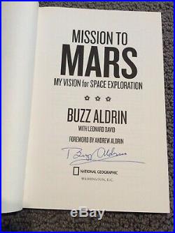Buzz Aldrin signed book Mission To Mars
