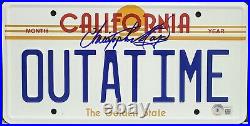 CHRISTOPHER LLOYD Signed Back To The Future OUTATIME License Plate BAS Witness