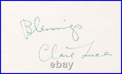 CLAIRE LUCE Vintage Original AUTOGRAPH Card &'27 PHOTO &'28 Newspaper Clipping