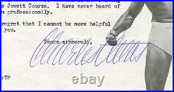 Charles Atlas signed 1962 picture letter