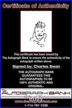 Charles Swan authentic signed artist sketch 8x10 WithCert Autographed (B0001)