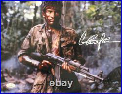 Charlie Sheen Autographed/Signed Platoon 11x14 Photo JSA 33302
