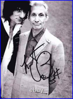 Charlie Watts Signed Autograph The Rolling Stones 5x7 Card COA
