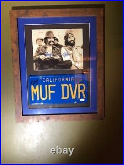 Cheech & Chong Framed Autograph Signed 4x Photo License Plate Display JSA COA