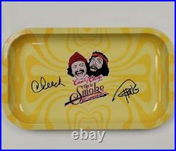 Cheech Marin and Tommy Chong signed 6x10 Rolling Tray autograph A BAS Witness