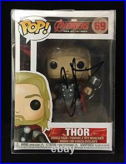 Chris Hemsworth Autographed / Signed Avengers Age of Ultron Funko Pop #69 withCOA