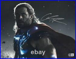 Chris Hemsworth Signed 11x14 Thor Marvel Avengers Authentic Autograph Beckett