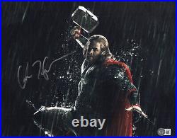Chris Hemsworth Signed Autograph 11x14 Thor Photo Bas Beckett Marvel Avengers