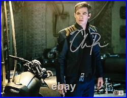 Chris Pine Autographed 11x14 Photo Star Trek Signed Beckett BAS Witnessed
