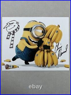 Chris Renaud autographed signed 8x10 photo Beckett BAS COA Minions Sketch Rare