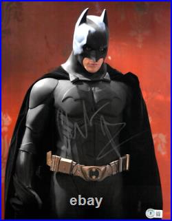 Christian Bale Batman The Dark Knight Signed 11x14 Photo Autograph Beckett Bas