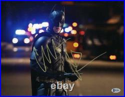 Christian Bale Signed 11x14 Photo The Dark Knight Batman Autograph Beckett 116