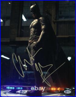 Christian Bale Signed 11x14 Photo The Dark Knight Batman Autograph Beckett 128