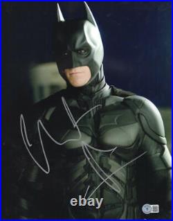 Christian Bale Signed 11x14 Photo The Dark Knight Batman Autograph Beckett 75