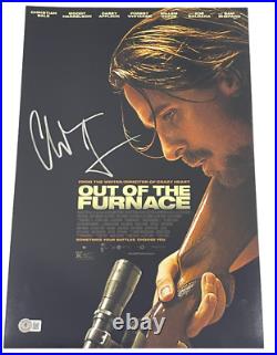 Christian Bale Signed 12x18 Photo Out Of The Furnace Authentic Autograph Beckett