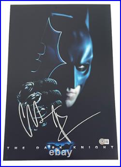 Christian Bale Signed 12x18 Photo The Dark Knight Authenitc Autograph Beckett 4