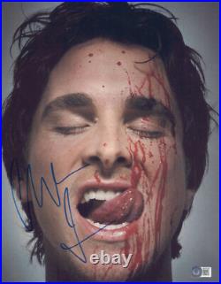 Christian Bale Signed Autograph 11x14 American Psycho Photo Bas Beckett