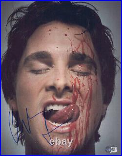Christian Bale Signed Autograph 11x14 American Psycho Photo Bas Beckett