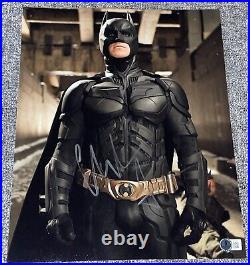 Christian Bale Signed Autograph 11x14 Photo The Dark Knight Batman Beckett BAS