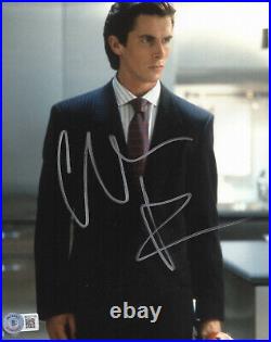 Christian Bale Signed Autograph 8x10 American Psycho Photo Bas Beckett