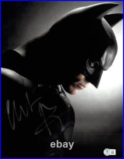 Christian Bale Signed Autograph The Dark Knight 11x14 Photo Beckett BAS Batman