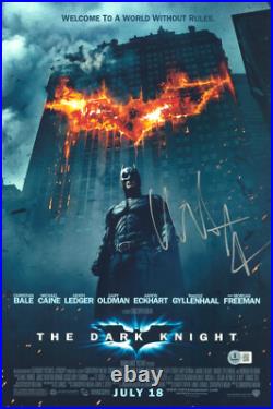 Chrstian Bale Signed Autograph The Dark Knight 12x18 Photo Bas Beckett Batman