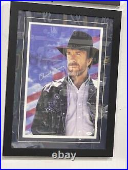 Chuck Norris autograph signed 11x14 Walker Texas Ranger Jsa