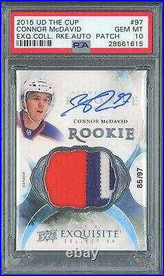 Connor McDavid 2015 UD Exquisite Collection The Cup RPA #85/97 RC Auto