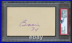 Count Basie signed autograph auto Vintage 3x5 American Jazz Pianist PSA Slabbed