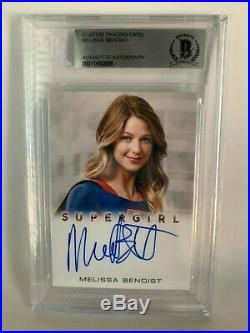 Custom Melissa Benoist as Supergirl Auto Card BAS Beckett Autograph Signed