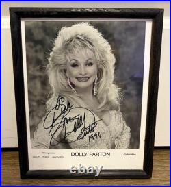 DOLLY PARTON Hand Signed Original Autograph 8x 10 Photo 1996 Country Framed