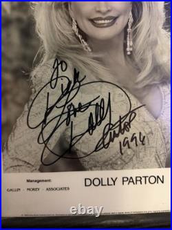 DOLLY PARTON Hand Signed Original Autograph 8x 10 Photo 1996 Country Framed